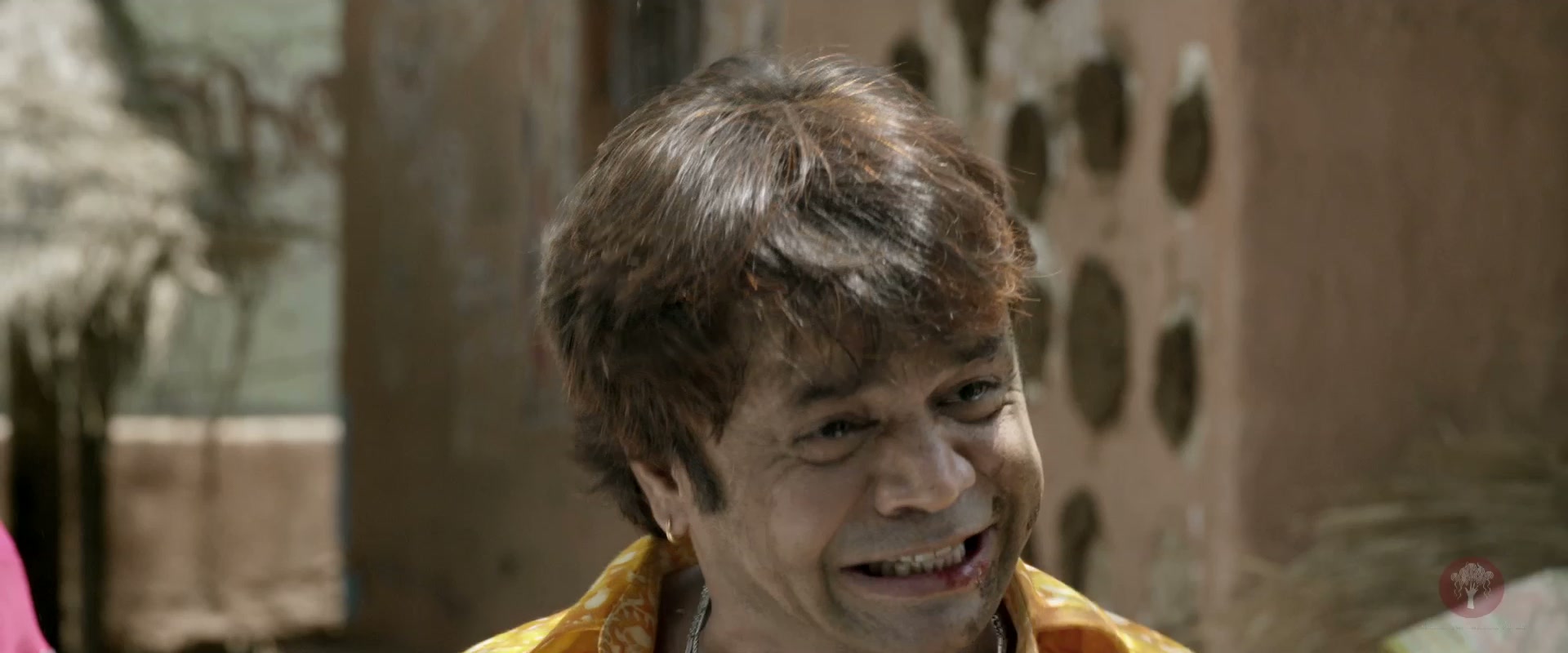 Tubelight grinning in a village lane